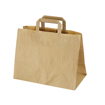 Papiertragetaschen braun 26+14x32 cm (250 Stk.)